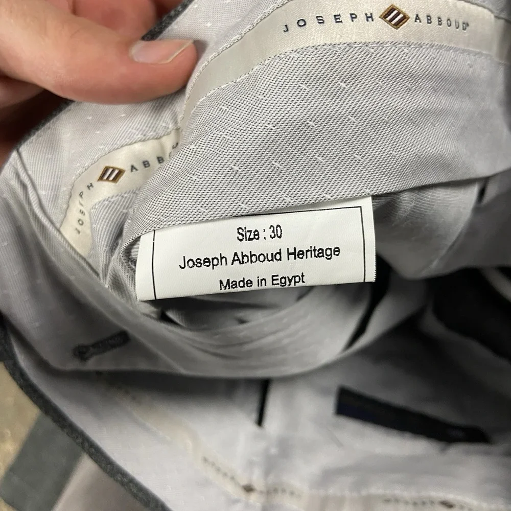 NWT Joseph Abboud Heritage Dress Pants Size 30 Gray Wool Pleated Straight Fit